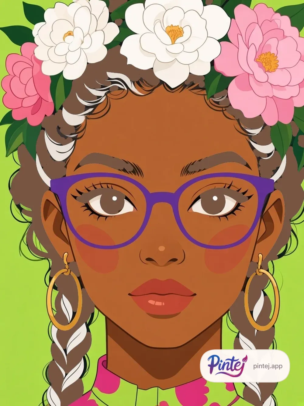 Braids and gardenias — In color