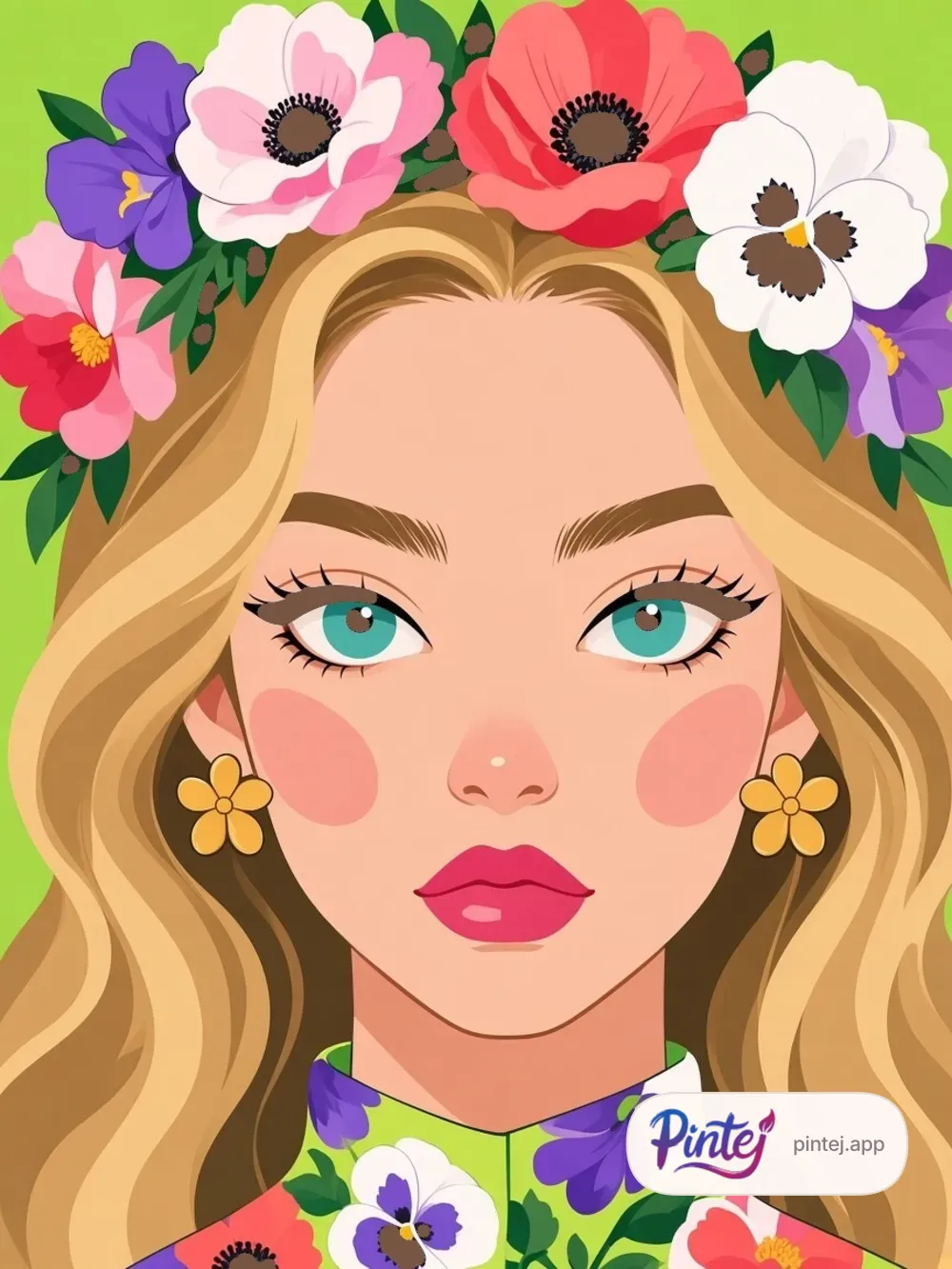 Sweet pea crown — In color