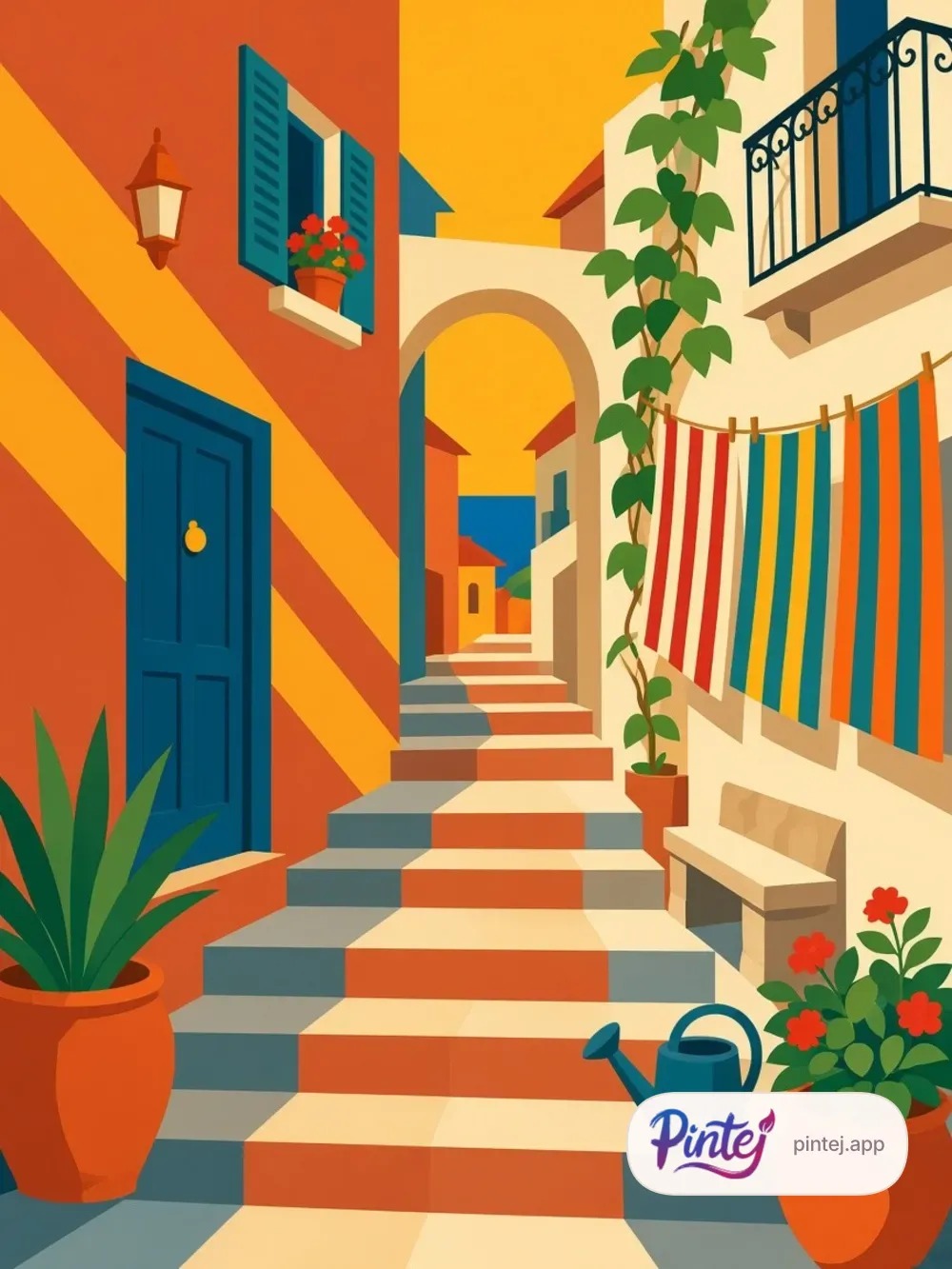 Stepped alley — In color