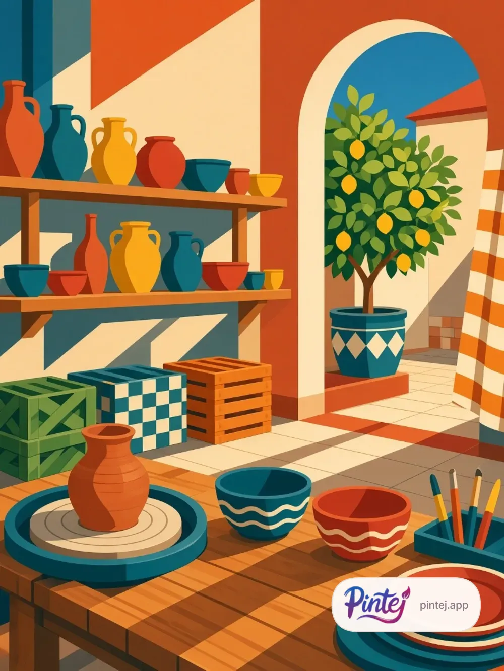 Ceramic workshop — In color
