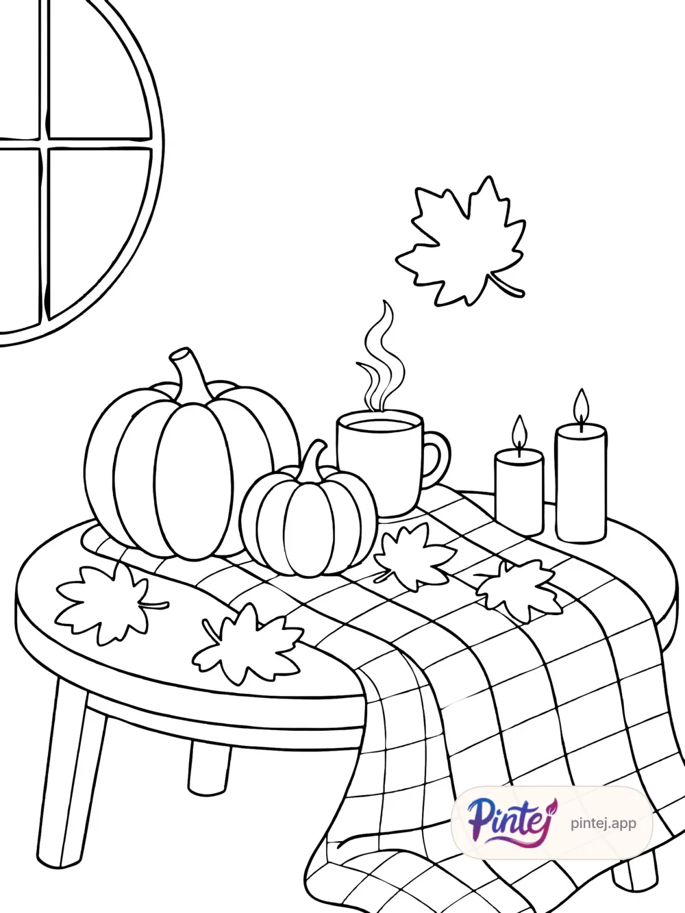 Pumpkin still life — Line art