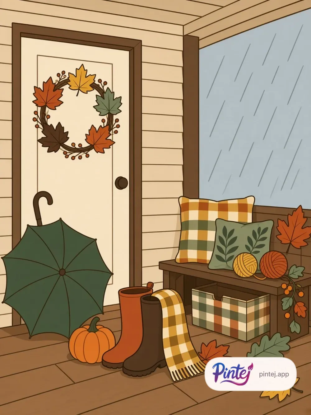 Rainy porch