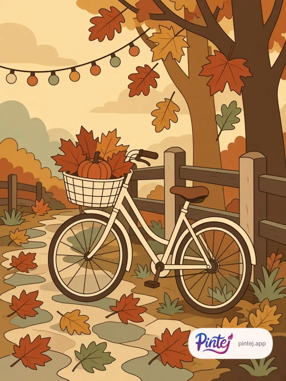 Bicycle and leaves