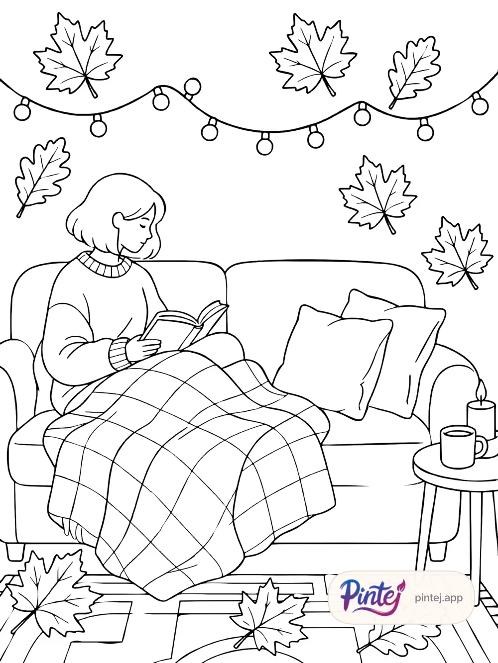 Evening sofa — Line art