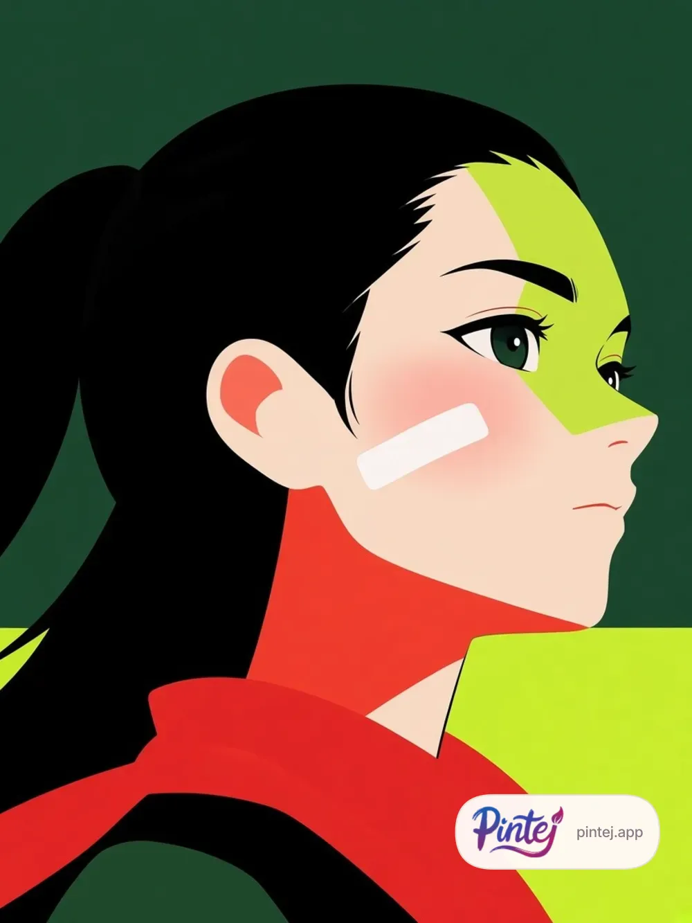 Profile with bandage — In color