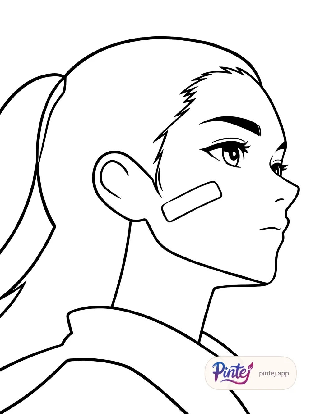 Profile with bandage — Line art