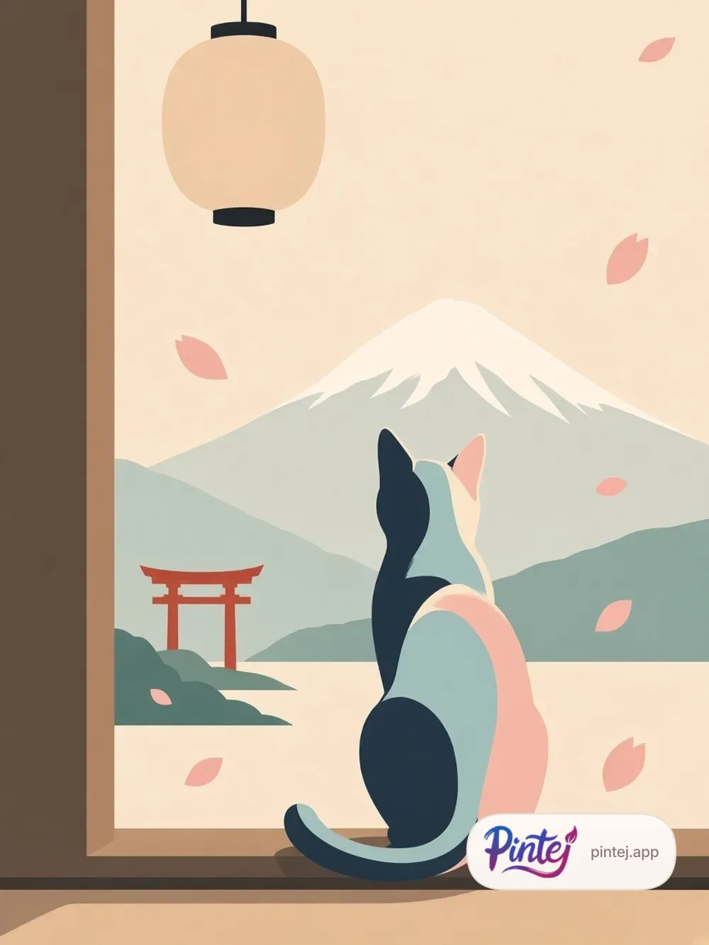 Veranda and snowy mountain