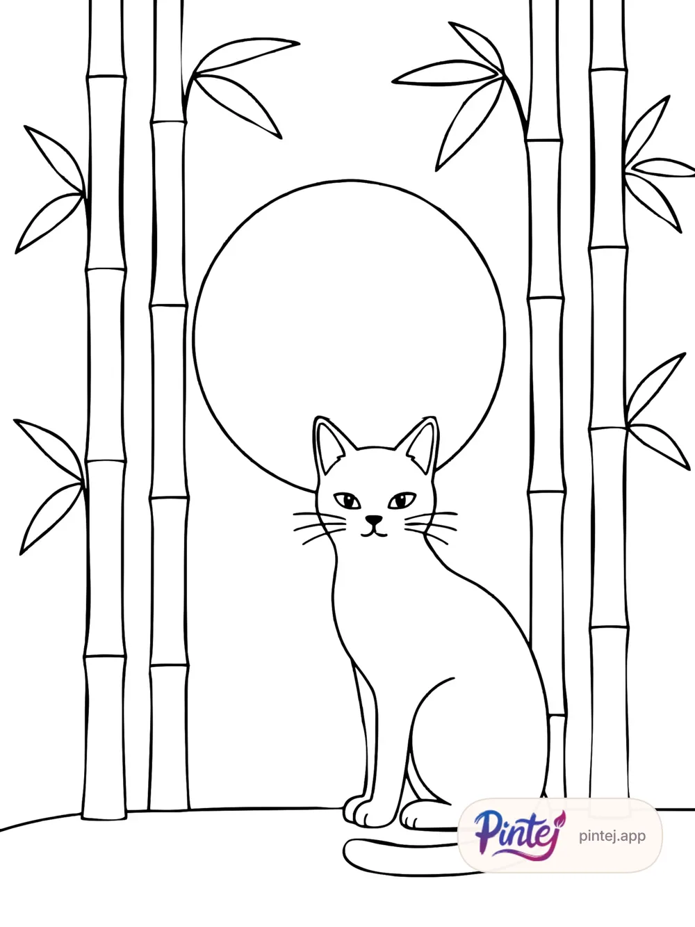 Bamboo grove — Line art