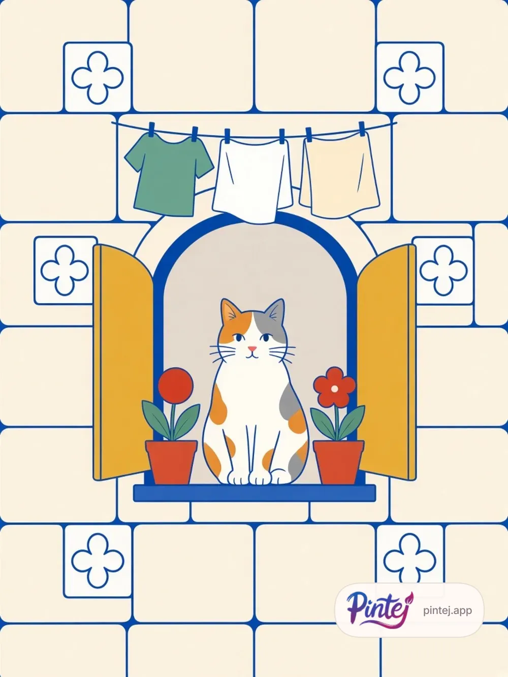 Azulejo window — In color