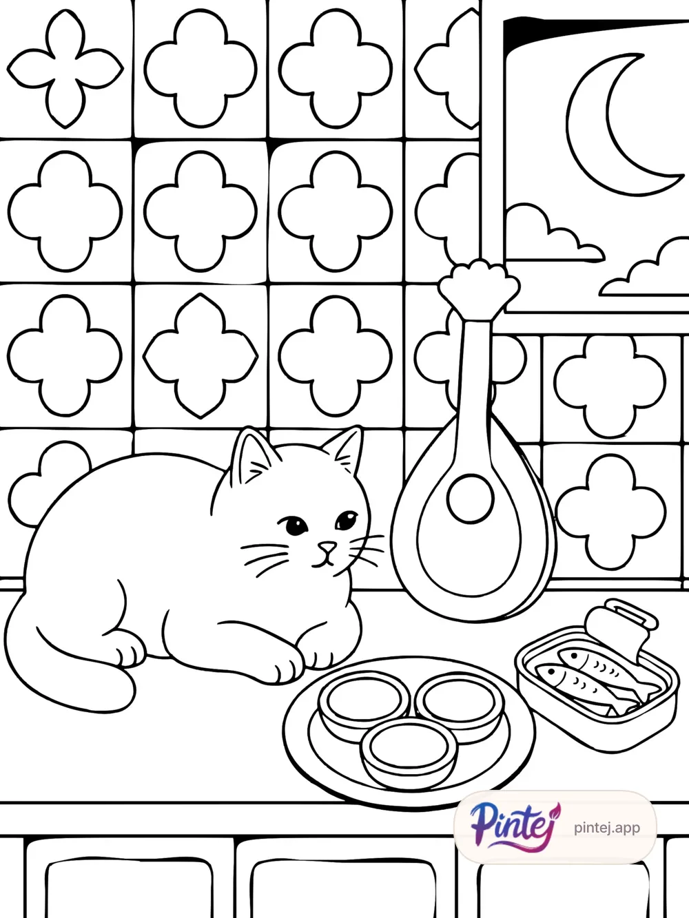 Fado evening — Line art