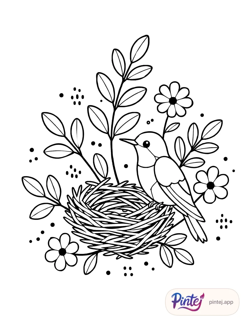 The nest — Line art