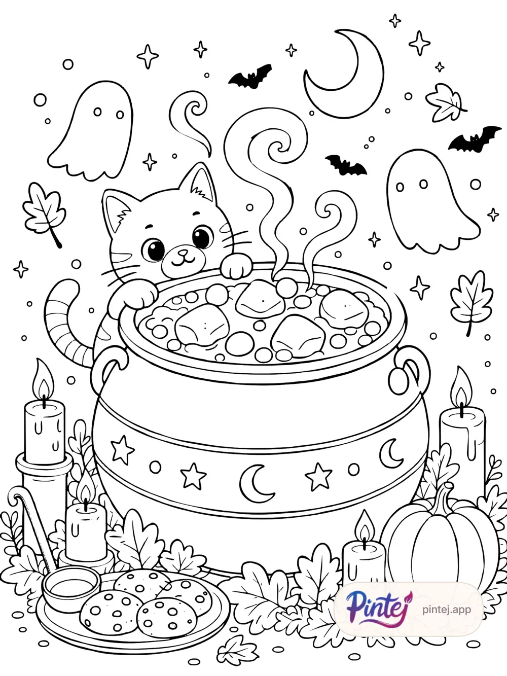 Cocoa cauldron — Line art