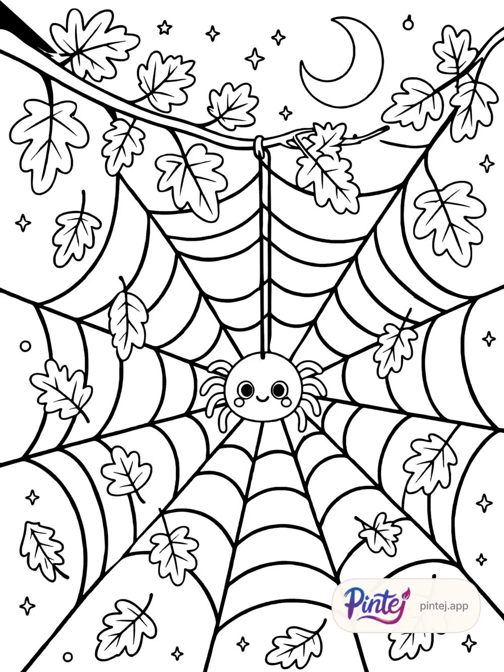 Spider webs — Line art