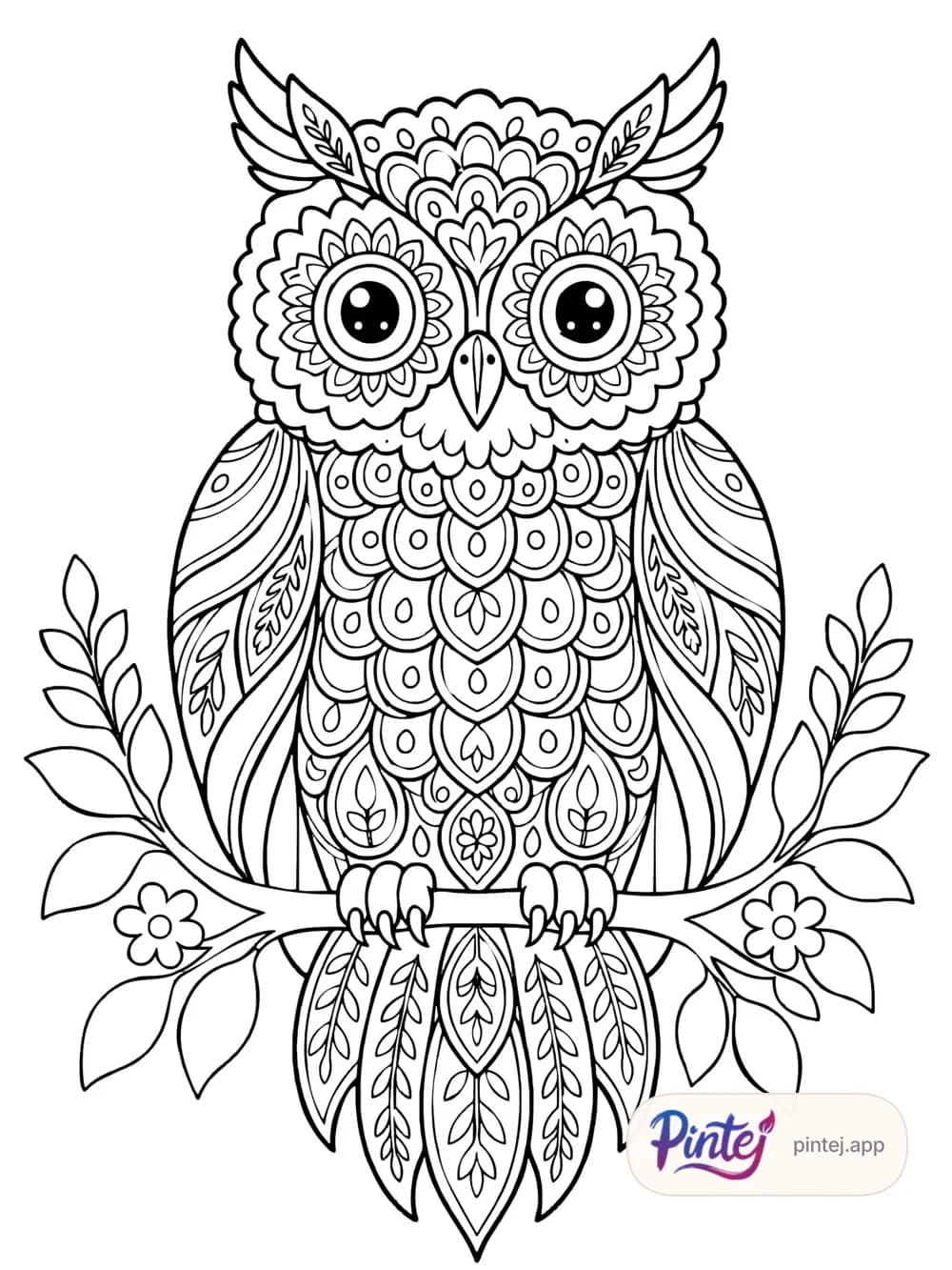 Owl — Line art