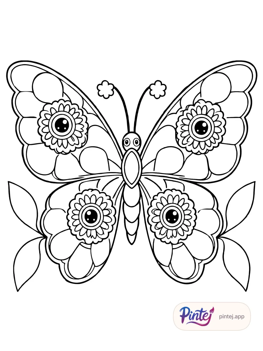 Butterfly — Line art