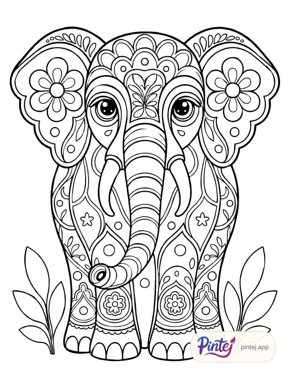 Elephant — Line art
