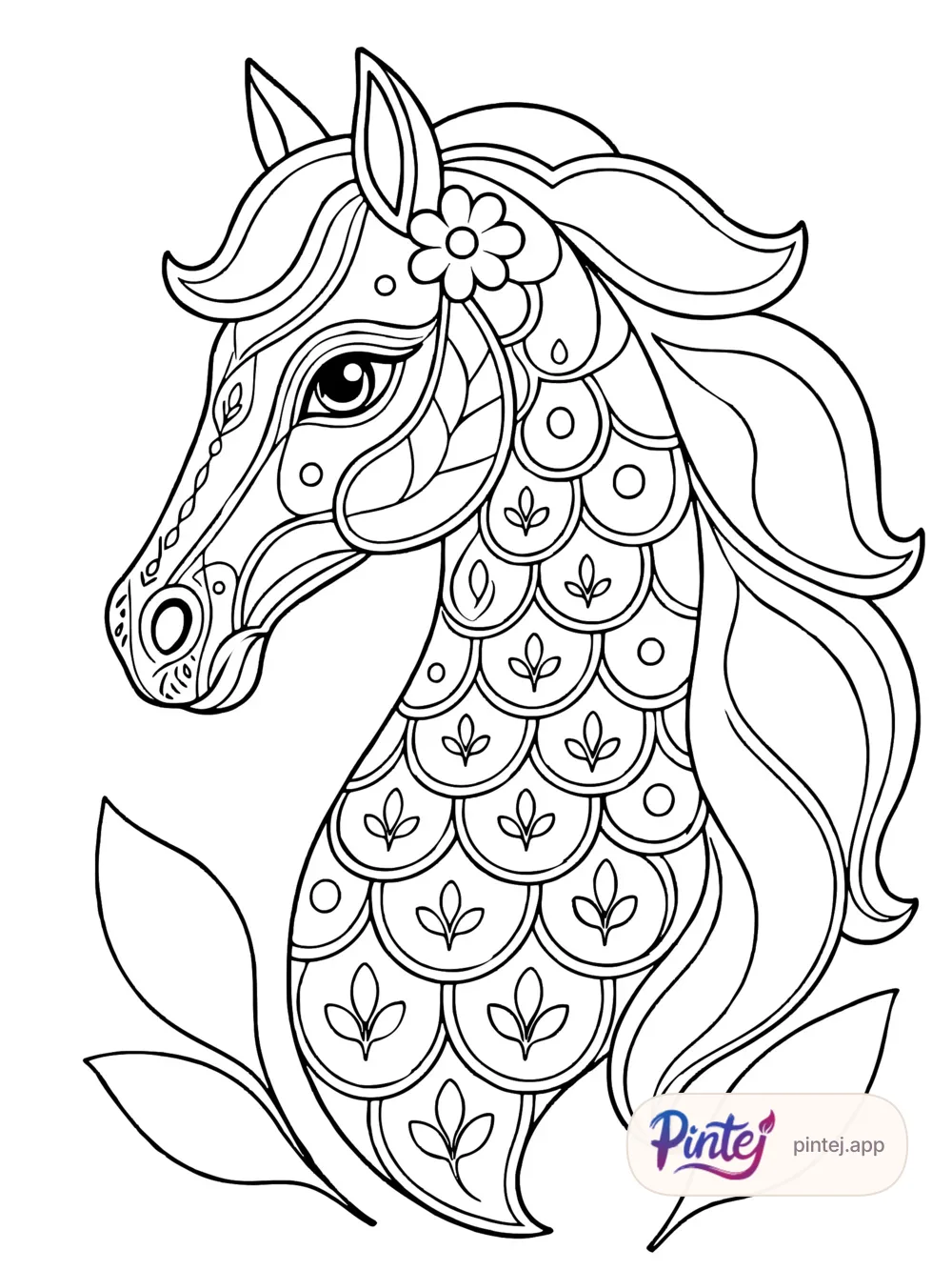 Horse — Line art