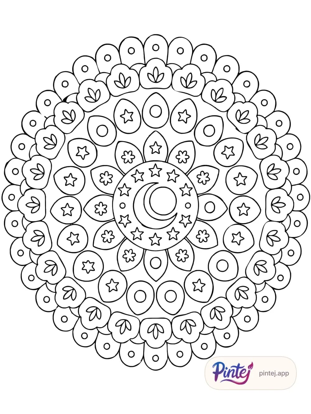 Peaceful sky — Line art