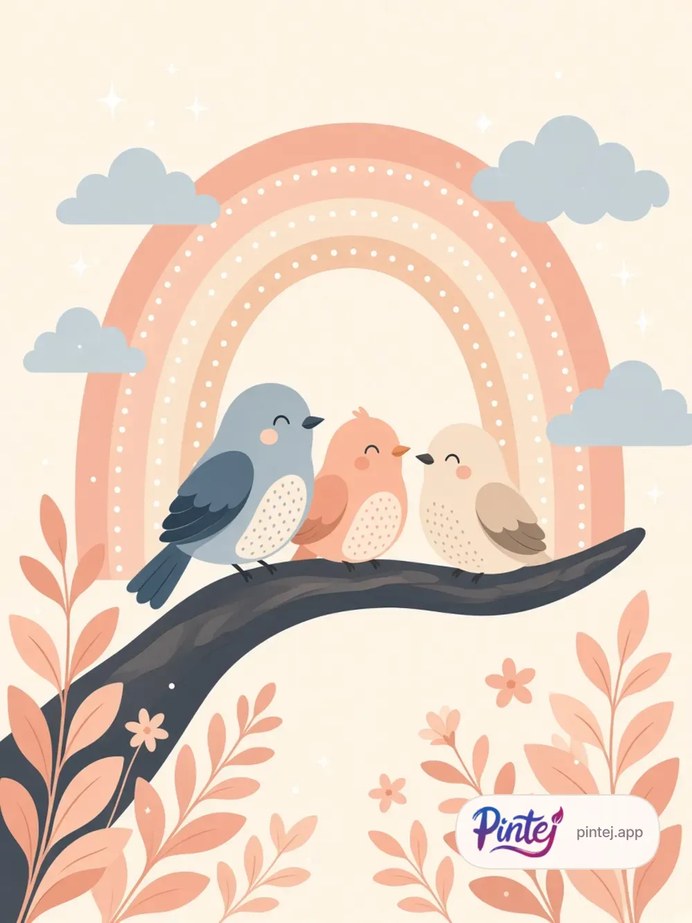 Three birds — In color