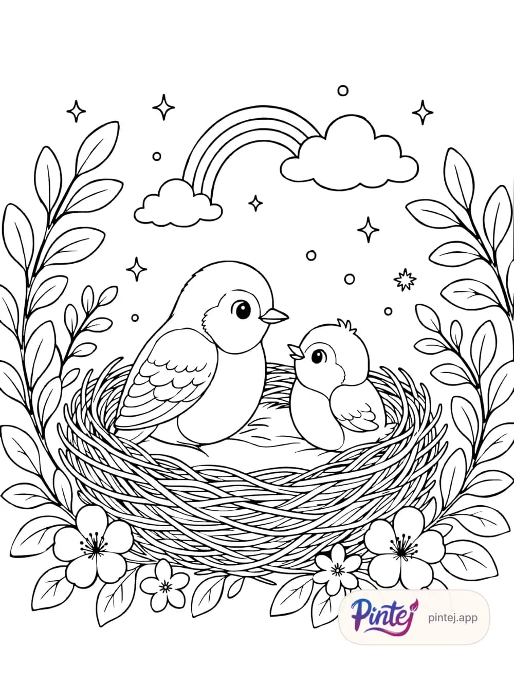 The nest — Line art