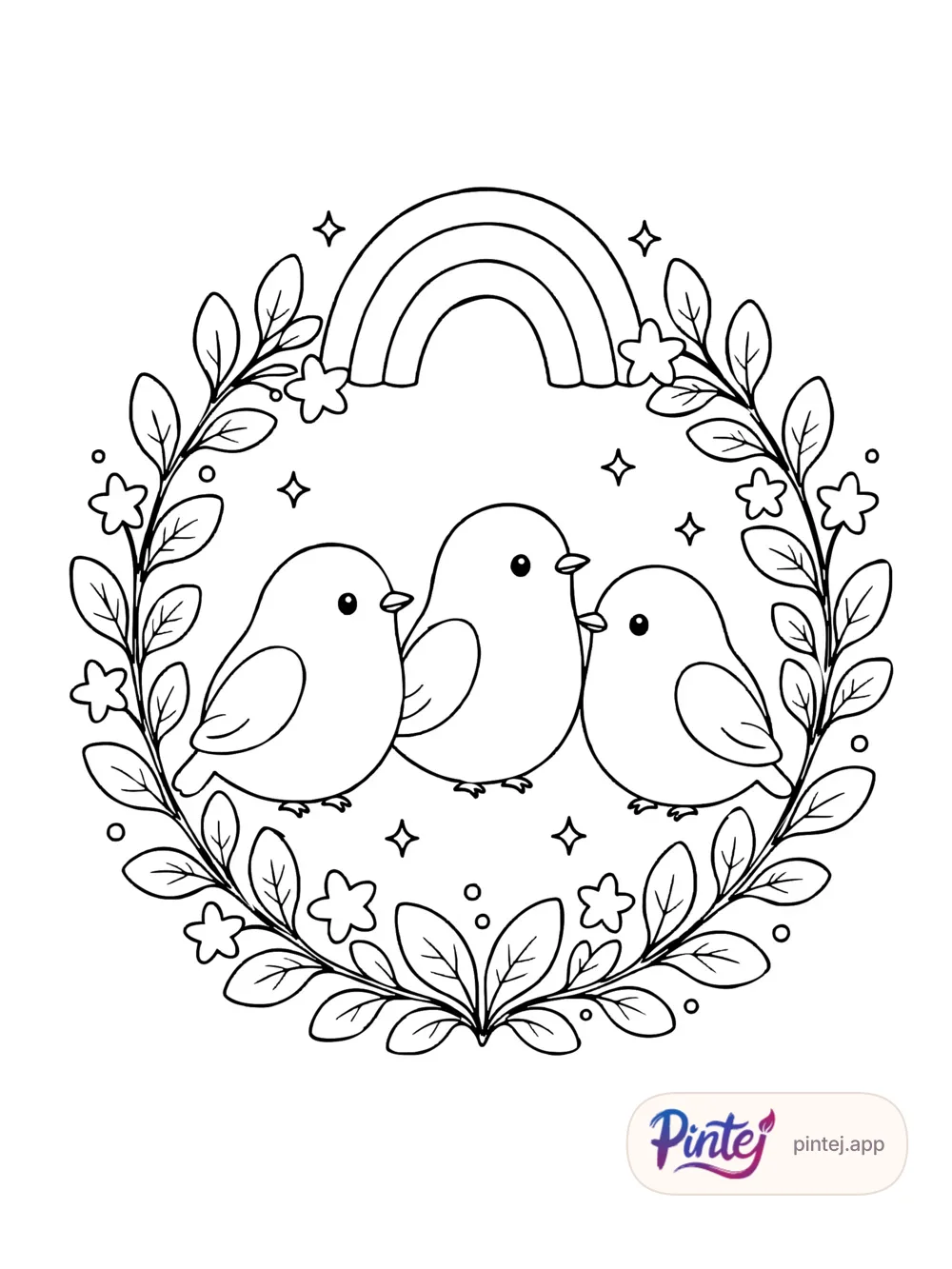 Foliage circle — Line art