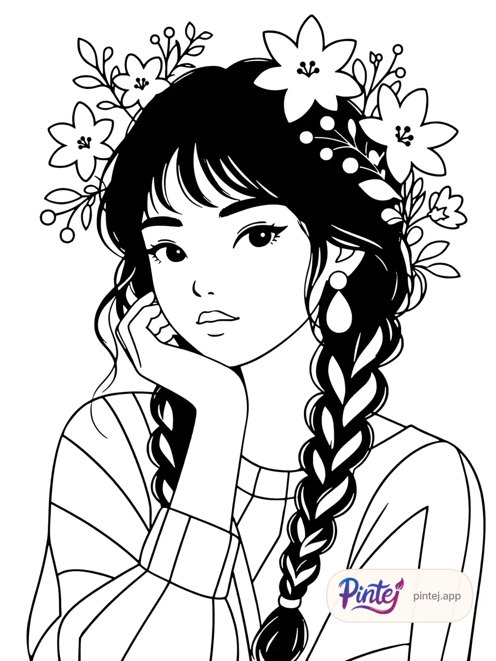 Chin — Line art