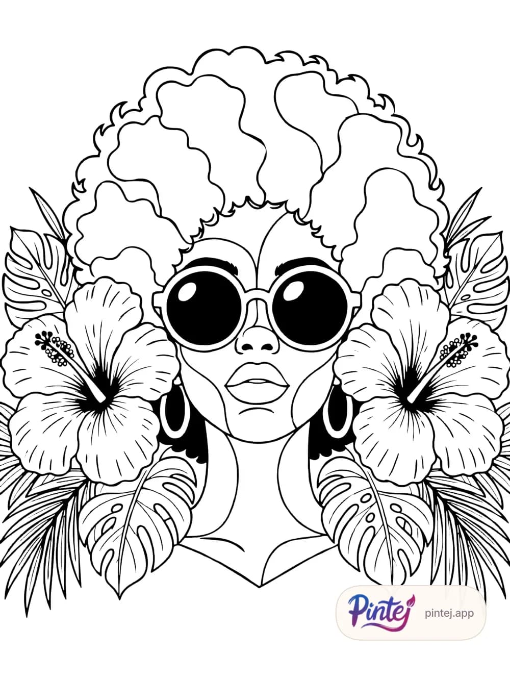 Flower duo — Line art