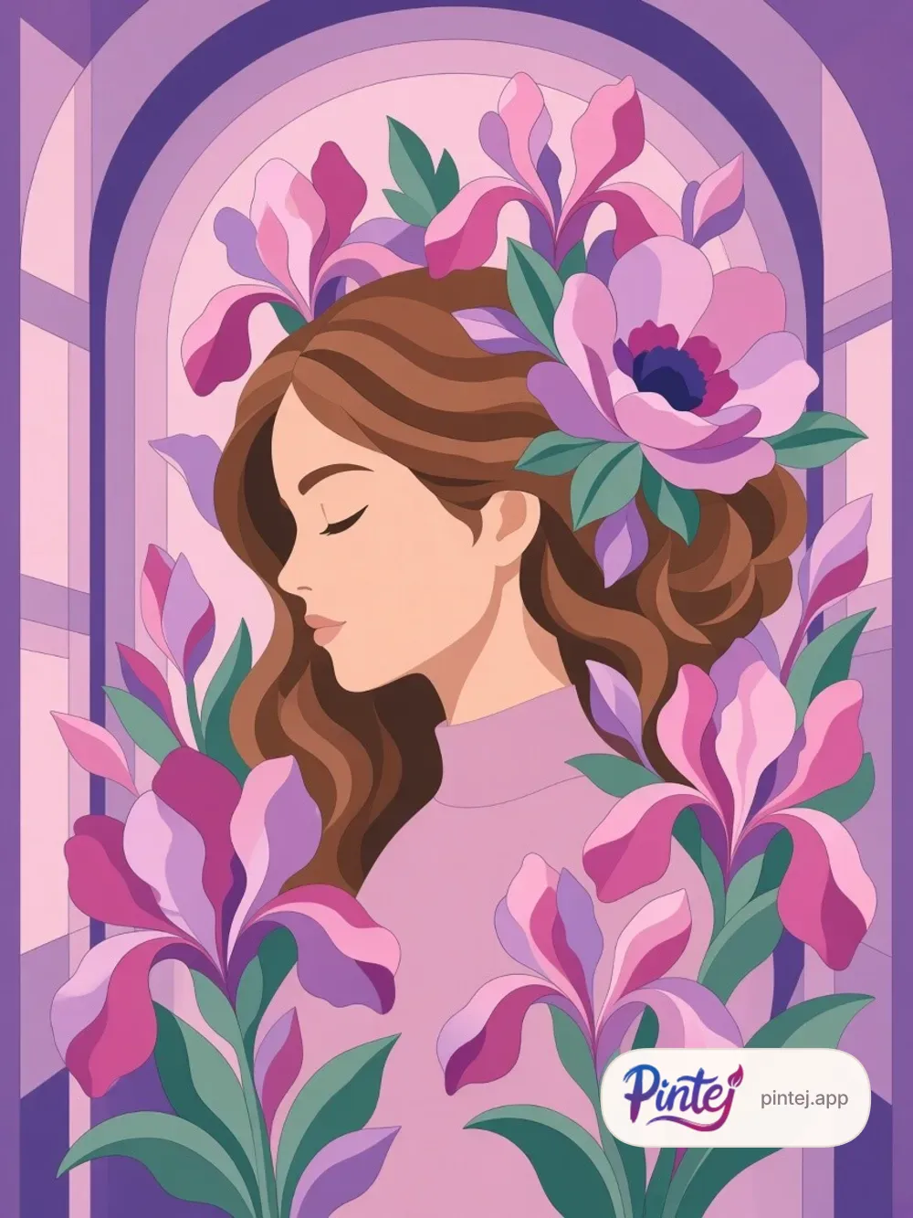 Anemones and irises — In color